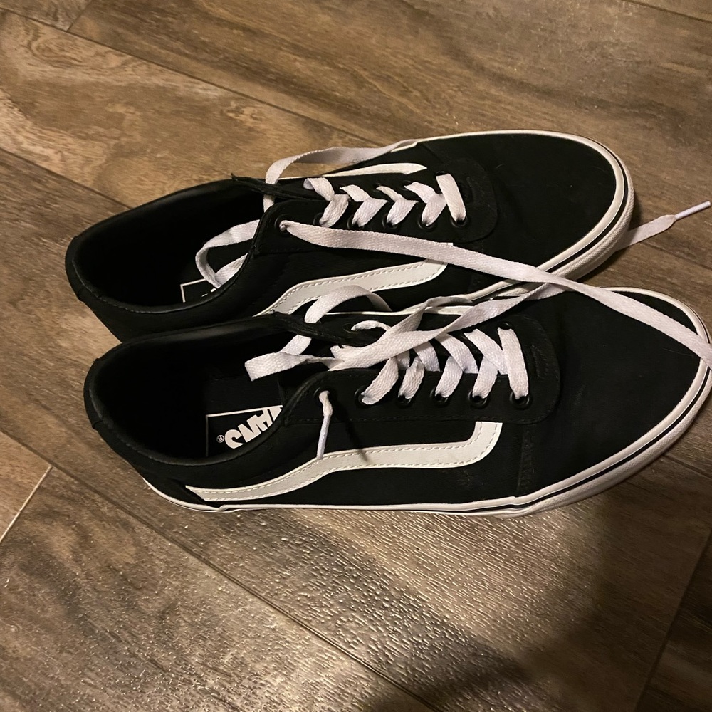 Black and white Vans